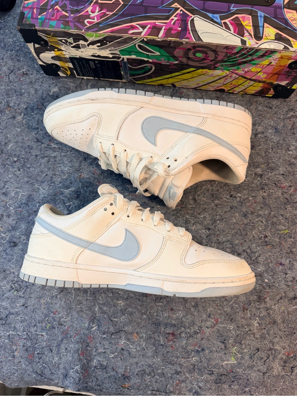 Nike Dunk Low White Light Blue Sneakers –